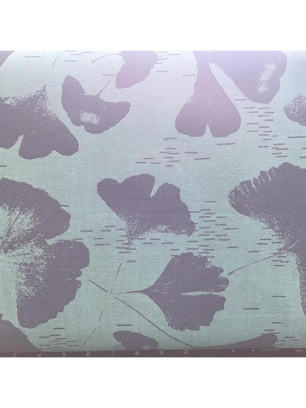 5.5 yds Dark Blue with Butterflies & Lilies Fabric MDG USA